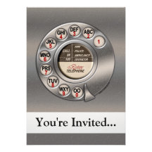 Vintage Rotary Phone Invite