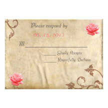 Vintage RSVP Cards Personalized Announcement