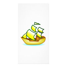 Vintage Sailboat Photo Card