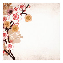 Vintage sakura Invitation