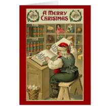 Vintage Santa Christmas Card