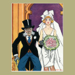 Vintage Save the Date, Bride Groom Newlyweds postcards