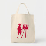 Vintage School Girl Tote Bag