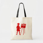 Vintage School Girl Tote Bags