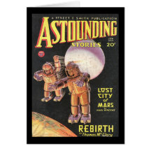 Vintage Sci Fi Comic Astounding Stories 1934 Greeting Cards