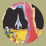 Vintage Science Fiction, Sci Fi, Alien Planet Moon stickers