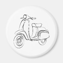 Vintage Scooter Fridge Magnets
