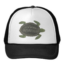 Vintage Sea Turtle Design Mesh Hat