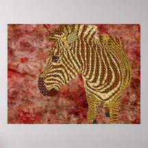 Vintage Shining Star Zebra Print