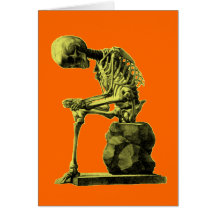 Vintage Skeleton Thinker Cards