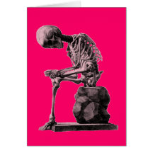 Vintage Skeleton Thinker Cards
