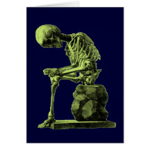 Vintage Skeleton Thinker Cards