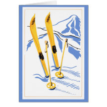 Vintage Ski Art Cards