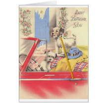 Vintage Son Birthday Card