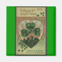 Vintage St Patricks Day Refrigerator Magnets