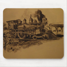 Vintage Steam Engine Mousepad