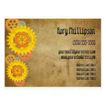 Vintage Steampunk Cogs Business Card