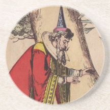 Vintage Storybook Wizard Coaster