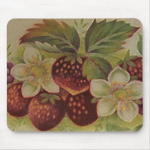 Vintage Strawberries Mousepad