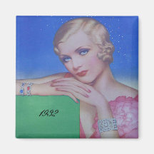 Vintage Style 1932 Fridge Magnets