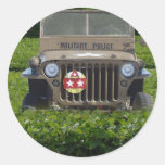 Vintage Style Military Jeep Sticker