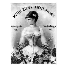 Vintage Swedish Corset Advertisement Postcard