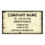 Vintage Tattered Business Cards