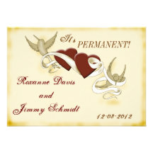 Vintage Tattoo inspired wedding invitation