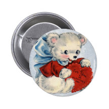 Vintage Teddy Bear Valentine Pins