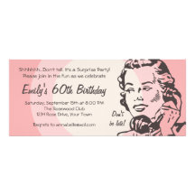 Vintage Telephone Chat Custom Invitation
