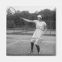 Vintage Tennis Outfit, 1920s Fridge Magnets