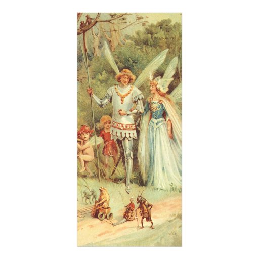 Vintage Thumbelina and Prince Wedding in Forest Custom Rack Card