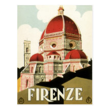 Vintage Travel Florence Firenze Italy Church Duomo Post Cards