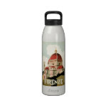 Vintage Travel Florence Firenze Italy Church Duomo Water Bottle