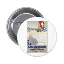 Vintage Travel Poster Ad Retro Prints Button