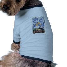 Vintage Travel Poster Ad Retro Prints Dog T Shirt