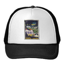Vintage Travel Poster Ad Retro Prints Hat