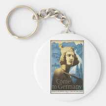 Vintage Travel Poster Ad Retro Prints Key Chain