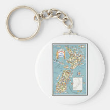 Vintage Travel Poster Ad Retro Prints Key Chain