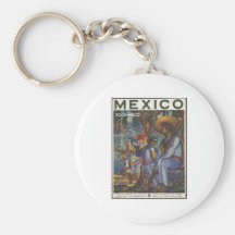 Vintage Travel Poster Ad Retro Prints Key Chains
