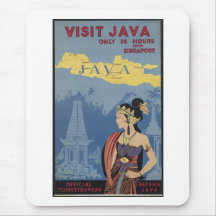 Vintage Travel Poster Ad Retro Prints Mouse Pad
