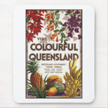 Vintage Travel Poster Ad Retro Prints Mouse Pad