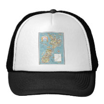 Vintage Travel Poster Ad Retro Prints Trucker Hats