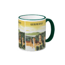 Vintage Travel Poster, Bavaria Castle, Germany Coffee Mug