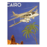 Vintage Travel Poster Cairo Egypt Africa Aeroplane Postcard