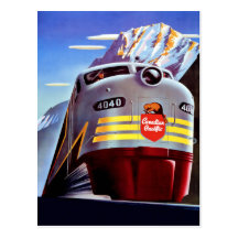 Vintage Travel Poster For Canada Postcard