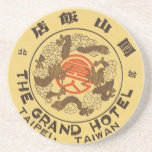 Vintage Travel Poster, Grand Hotel, Taipei, Taiwan Beverage Coaster