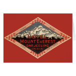 Vintage Travel Poster, Mount Everest, India Greeting Cards