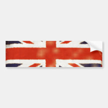Vintage Union Jack Bumper Sticker