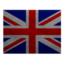 Vintage Union Jack United Kingdom British Flag Postcard